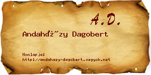 Andaházy Dagobert névjegykártya
